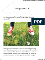 Varias Formas de Practicar El Mindfulness