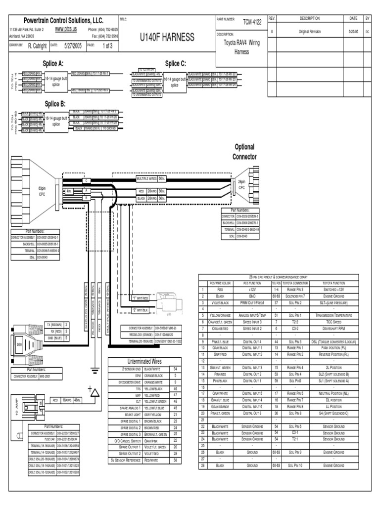 Tcm 4122 Toyota U140f Aisin All Pdf Electrical Connector Grey