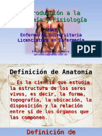 Introducción A La Anatomía y Fisiología