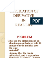 Application of Derivative IN Real Life
