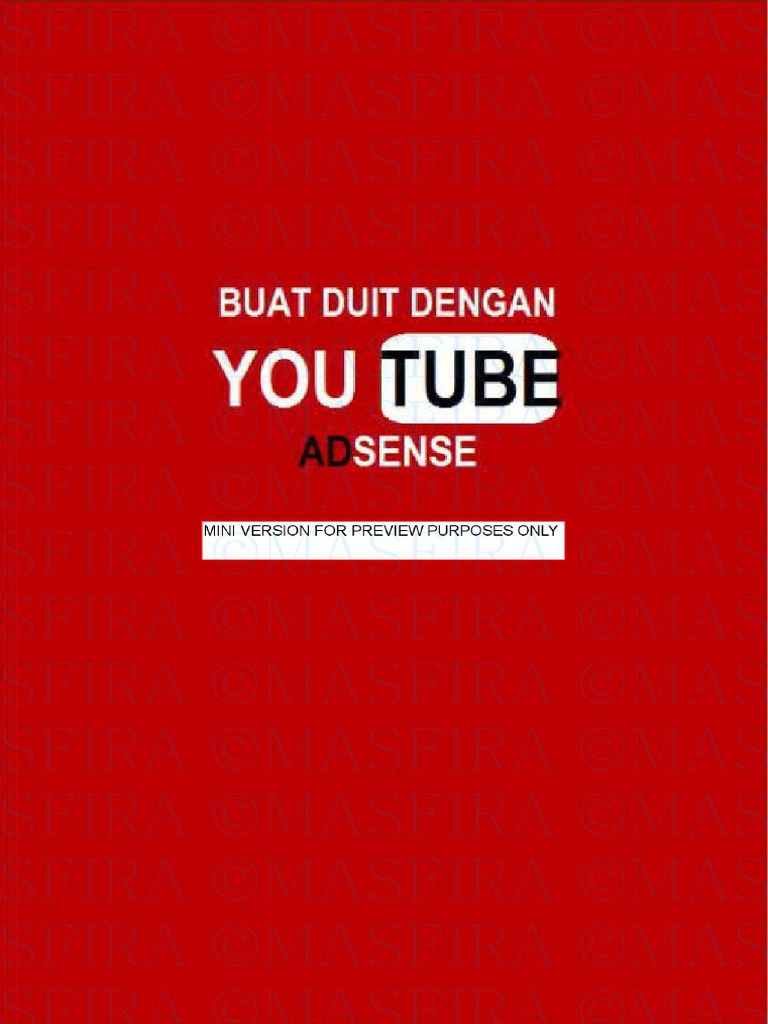 Mini Buat Duit Dengan Youtube Adsense Pdf