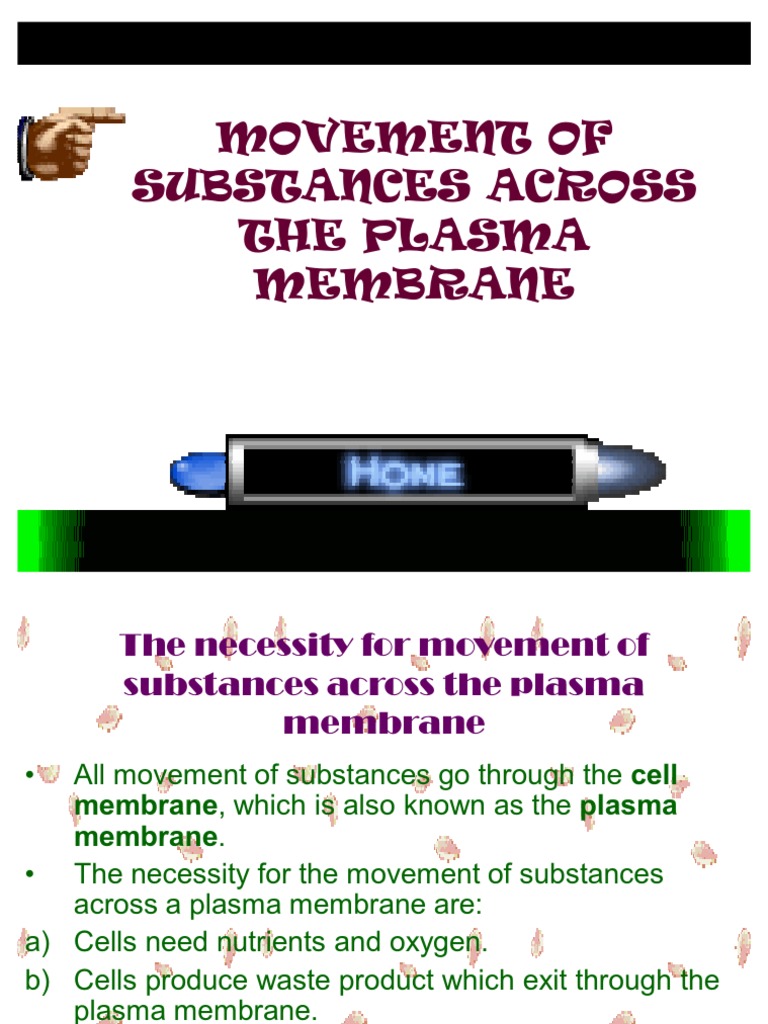 Bio f4 Chap 3 Movement of Substances Across The Plasma Membrane | PDF ...