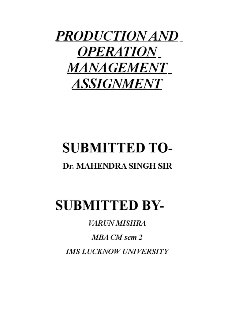 Plant Layout Assignment PDF Retail Inventory