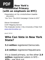 The 2016 New York State Primary: What Demographics and Voting Trends Tell Us