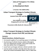 Urban Transport Strategy To Combat Climate Change