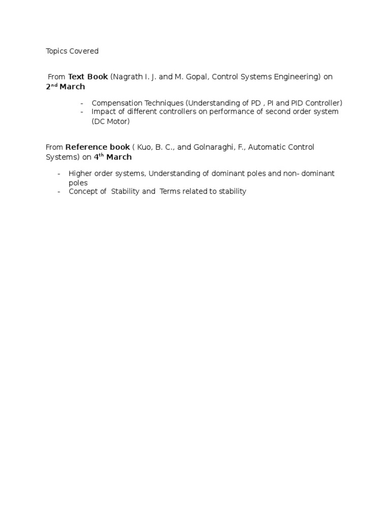 Control Systems Engineering Overview | PDF