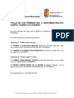 2016 Fallo Del V Certamen Relato Corto