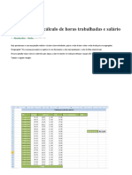 Planilha Para o Cálculo de Horas Trabalhadas e Salário Devido