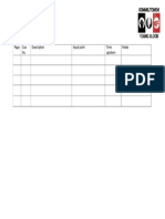 Cue Sheet Template