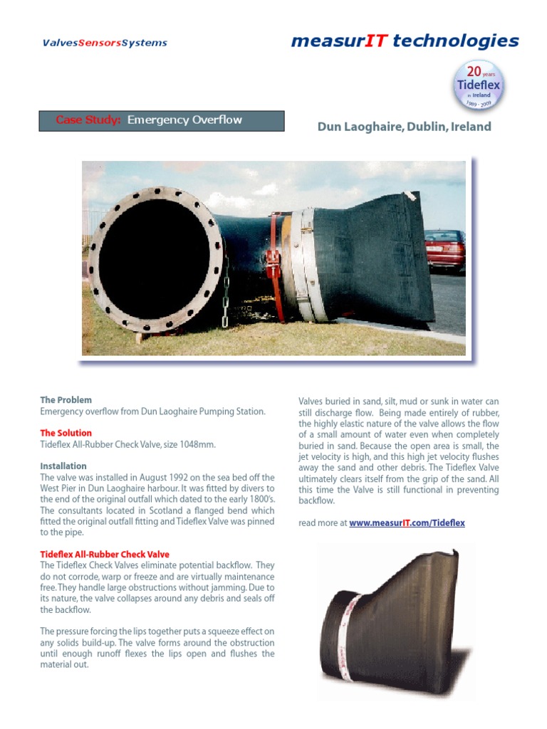 MeasurIT Tideflex Project Dun Laoghaire 0803 | PDF | Valve | Hydraulics