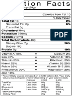 Nutritionlabel Rasinbran