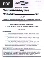 Cafezinho a Erva Mortal para Bovinos