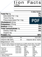 Nutritionlabel Tuna