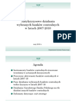 Antykryzysowe działania wybranych banków centralnych w latach 2007-2010