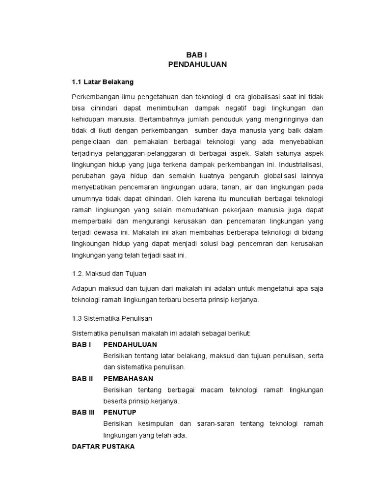 Teknologi Ramah Lingkungan