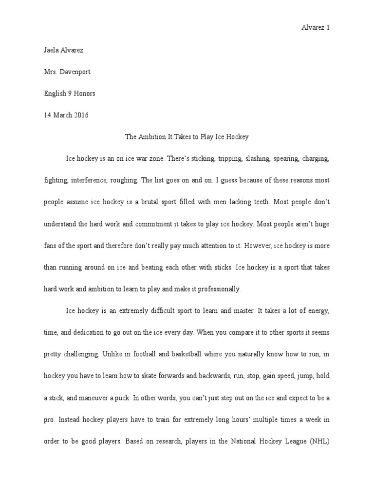 ice hockey speech essay fuutdufuyfy Ice Hockey National Hockey League