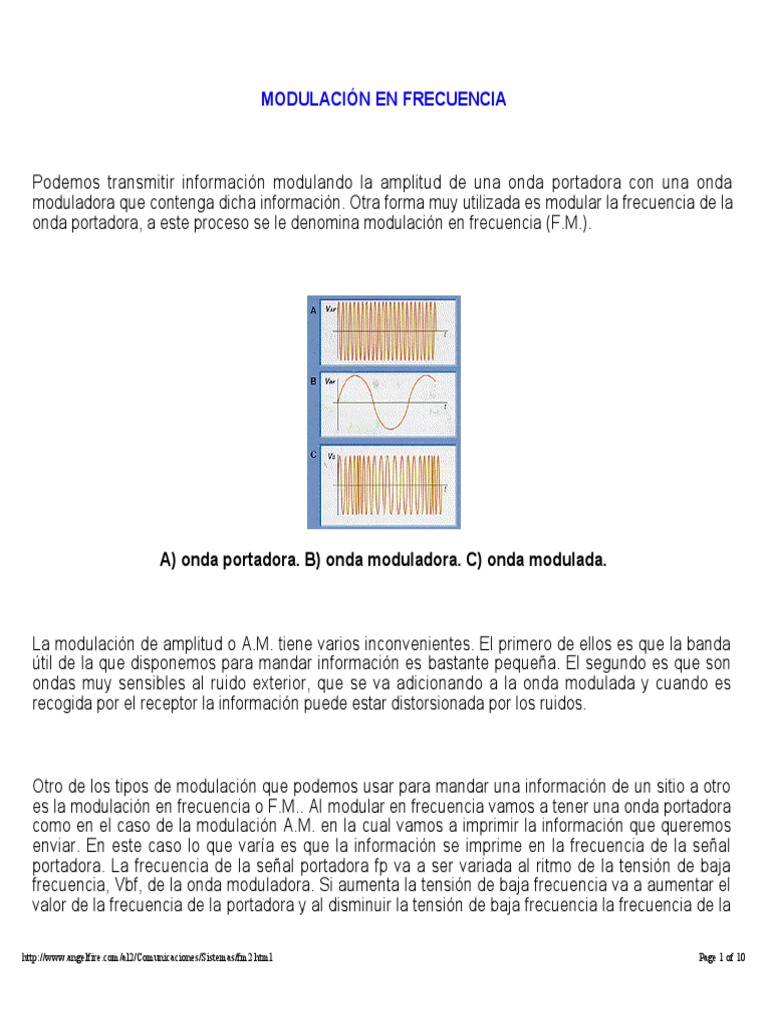 Introducción a la Modulación en Frecuencia | PDF | Modulación de ...