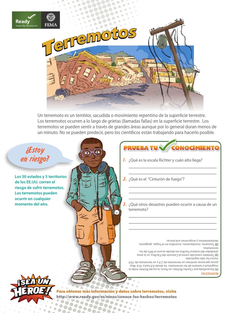 Terremotos Para Niños : Terremoto Para Ninos Temblores Sismologia