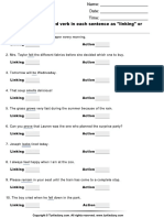 Action Verbs Linking Verbs