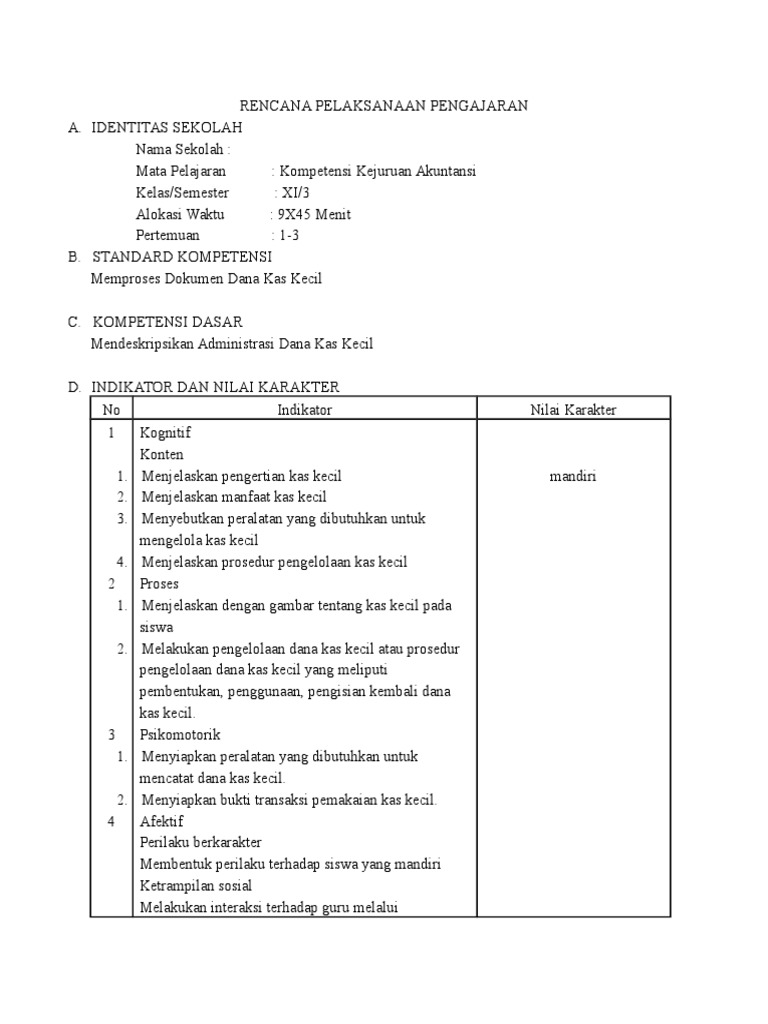 Mencatat Selisih Dana Kas Kecil