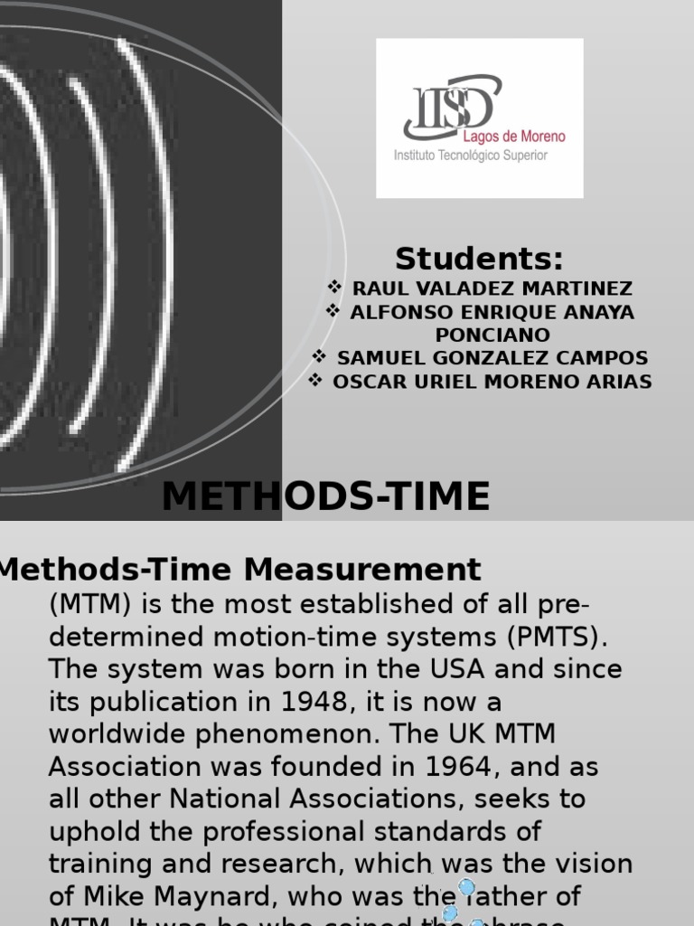MethodsTime Measurement Students PDF