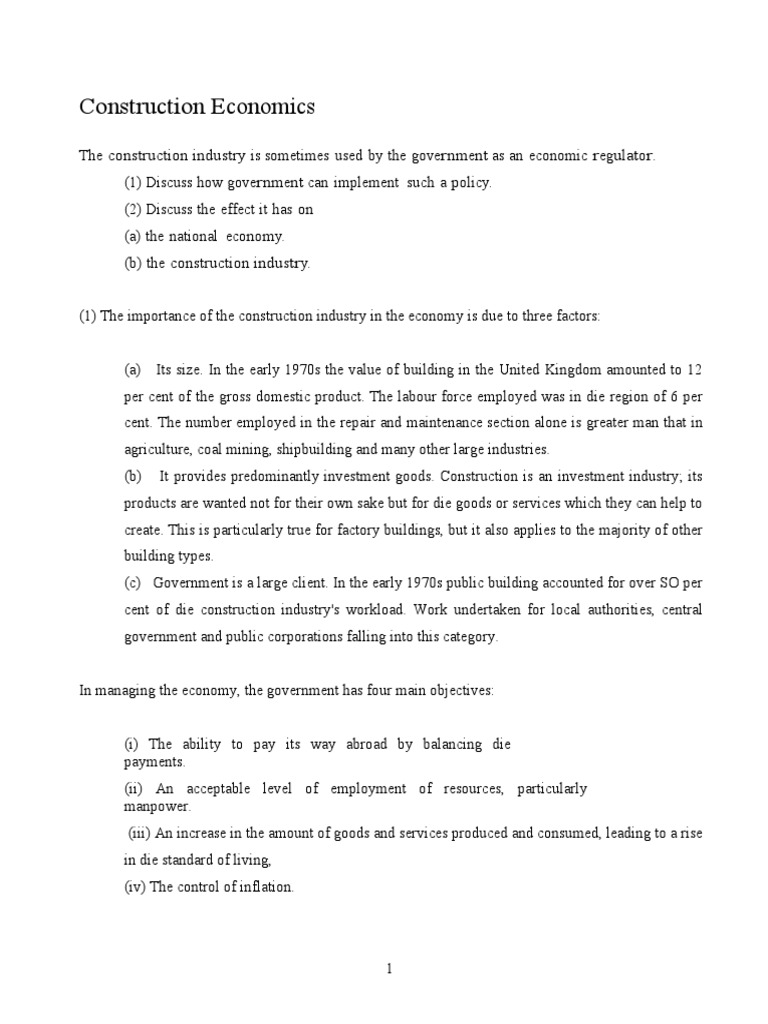 Construction Economics(1) Economics Architect Free 30day Trial