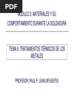 Tratamientos Térmicos de Los Metales - Material Base y Uniones Soldadas