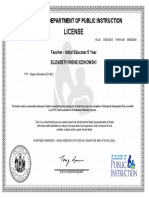 Teaching License 1