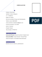 Datos Personales: Curriculum Vitae