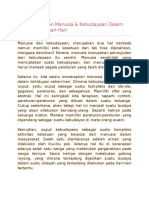 (IBD) Penerapan Manusia & Kebudayaan Dalam Kehidupan Sehari-Hari