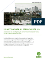 Una Economía Al Servicio Del 1% - OXFAM International 2016