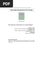 Knowledge Management & E-Learning: How Good Is My Concept Map? Am I A Good Cmapper?