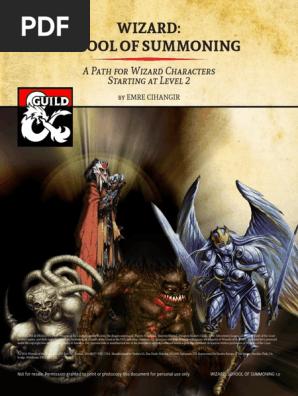 Wizard Path School Of Summoning 5e Dungeons Dragons Wizards Of The Coast