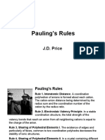 Pauling's Rules for Ionic Crystal Structures