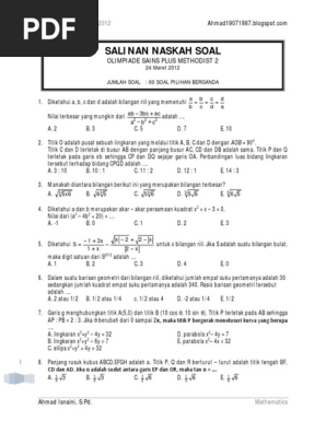 139037066 Salinan Naskah Soal Olimpiade Sains Plus Methodist 2