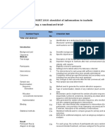 CONSORT 2010 Checklist of Information To Include When Reporting A Randomised Trial