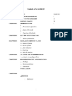 Table of Content: Topic Acknowledgement Executive Summary List of Charts