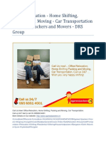 Office Relocation - Home Shifting, Packing and Moving - Car Transportation