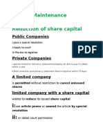 Capital Maintenance And.. Dividend Law