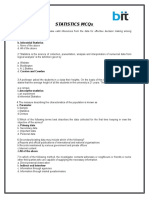 Statistics For Management Mcqs