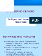 Engineering Drawing: Oblique and Isometric Drawings