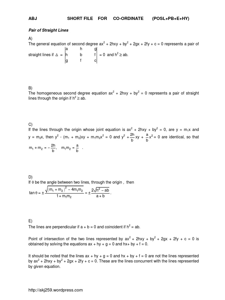 Co Ordinate Pdf Circle Ellipse