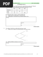 IB Math Probability Practice(b) 11/36(C2