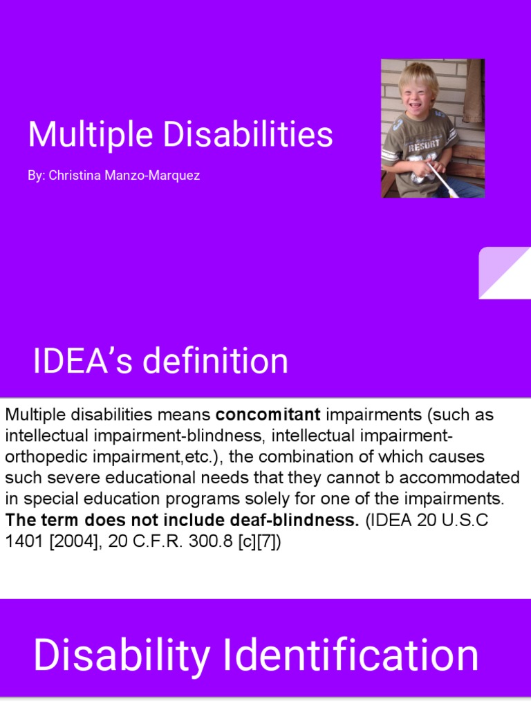 Understanding Multiple Disabilities in Education | PDF | Disability ...