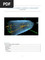 L'Universo È Stabile, Instabile o Metastabile
