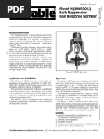 Model H (SIN R5012) Early Suppression Fast Response Sprinkler