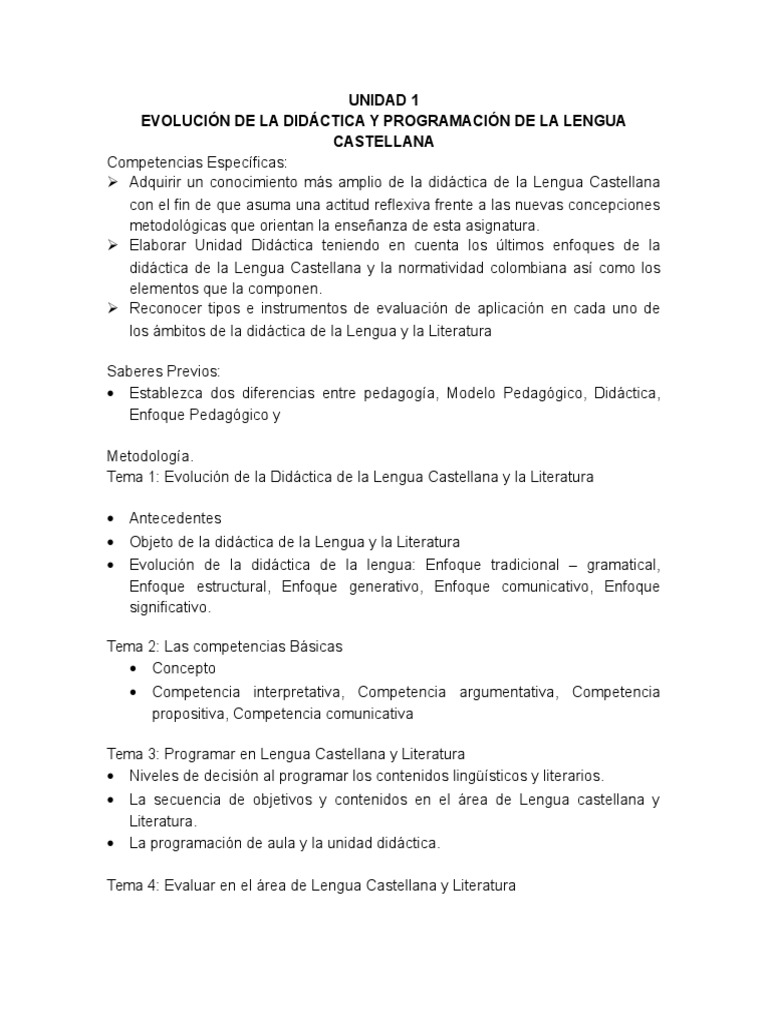 Didáctica de la Lengua Castellana | PDF | Evaluación | Aprendizaje