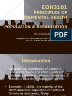 Principles of Environmental Health: Population & Urbanization