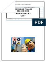 Seguridad Y Salud Ocuoacional Laboratorio #3 "ATS": Alumno(s) : Carrion Mamani Maria