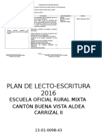 Plan de Lecto-Escritura 2016